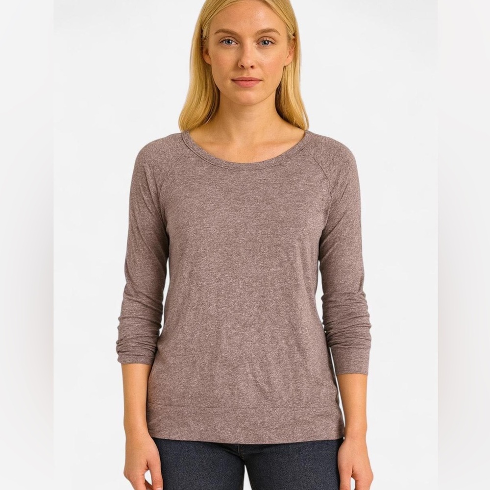 Aritzia TNA Heathered Purple Long Sleeve Top
